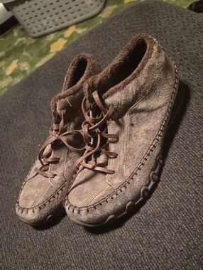Skechers Brown Suede Lace-Up Women's Sneakers